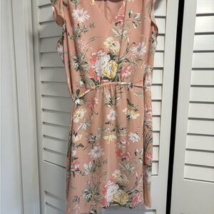 LOFT Floral Blush Mini Dress